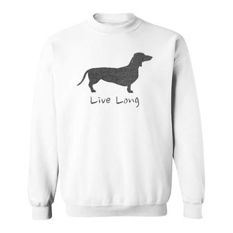 Womens Funny Dog Lover Dachshund Doxie Dogs Distressed Design Gift Sweatshirt | Mazezy