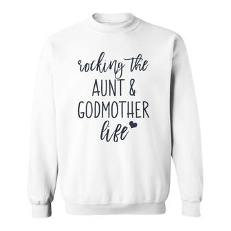 Womens Gag Aunt And Godmother Gift From Godchild Goddaughter Godson Sweatshirt | Mazezy