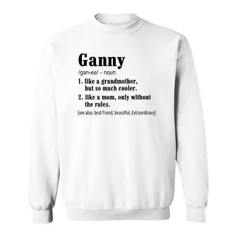 Womens Ganny Definition Birthday Gift For Grandma Sweatshirt | Mazezy