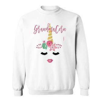 Womens Grandmacorn Unicorn Cute Grandma Gift Mother's Day Sweatshirt | Mazezy
