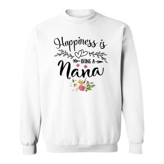 Womens Happiness Is Being A Nana Mother's Day Gift Sweatshirt | Mazezy