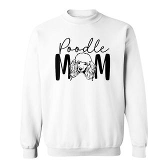 Womens Poodle Mom Gift For Poodle Lover Poodle Mama Crazy Dog Lady V-Neck Sweatshirt | Mazezy