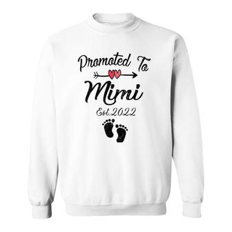 Womens Promoted To Mimi 2022 First Time Mother New Mom To Be Sweatshirt | Mazezy