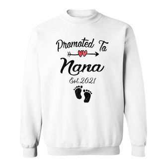 Womens Promoted To Nana 2021 First Time Mothers New Mom To Be Sweatshirt | Mazezy