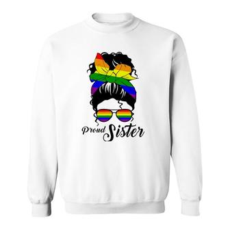 Womens Proud Sister -Day Gay Pride Lgbt-Q Sister Sweatshirt | Mazezy