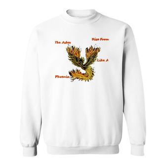Womens Rise Like A Phoenix Inspirational Sweatshirt | Mazezy