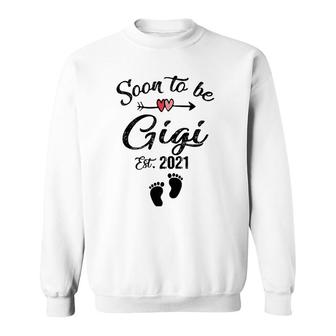 Womens Soon To Be Gigi 2021 Mother's Day For Mom Pregnancy Sweatshirt | Mazezy
