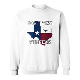 Womens Texas Do NotMess With Vintage Texas Longhorn Lone Star State Gift Sweatshirt - Seseable