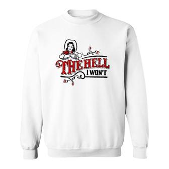 Womens The Hell I Won't Apparel For Life V-Neck Sweatshirt | Mazezy