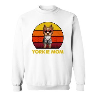Womens Yorkie Mama Retro Vintage Yorkshire Terrier Yorkie Mom Sweatshirt | Mazezy