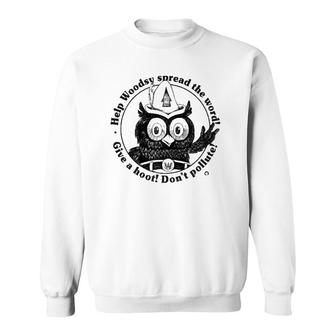 Woodsy Owl Give A Hoot Don't Pollute 70S Vintage Sweatshirt | Mazezy DE