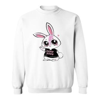 Woot Punk Rock Bunny Men Women Gift Sweatshirt | Mazezy