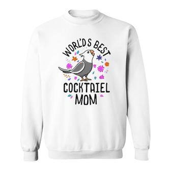 World's Best Cockatiel Mom White Face Screaming Parrot Bird Sweatshirt | Mazezy