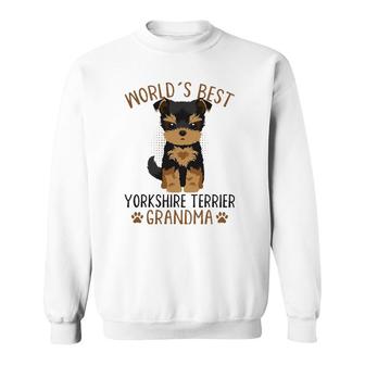 Yorkshire Terrier Grandma Yorkie Grandmother Mother's Day Sweatshirt | Mazezy