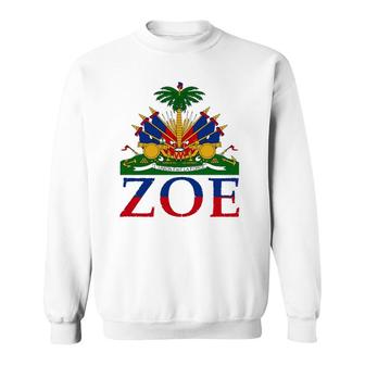 Zoe Cute Haiti Honored Flag Day Gift Sweatshirt | Mazezy