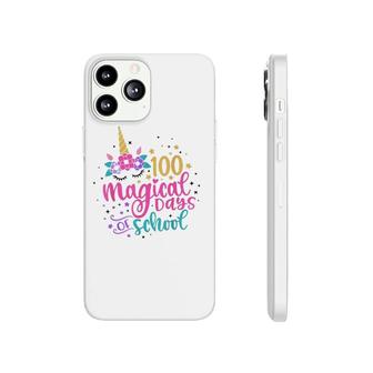 100 Magical Days Of School Unicorn Gift Teacher Student Phonecase iPhone | Mazezy