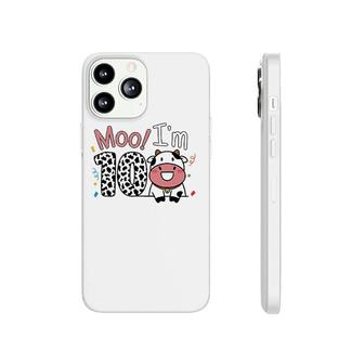 10Th Birthday Moo Cow Theme Farm Animal Ten Years Old Party Phonecase iPhone | Mazezy