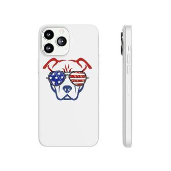 4Th Of July Patriotic Pitbull Dog American Flag Phonecase iPhone | Mazezy