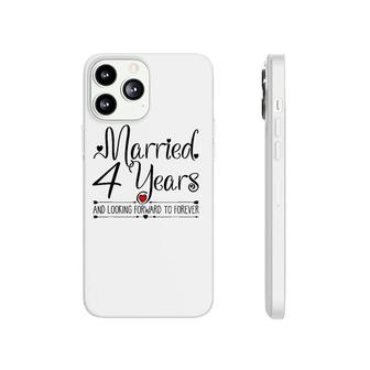 4Th Wedding Anniversary Gifts For Her Just Married 4 Years Phonecase iPhone | Mazezy