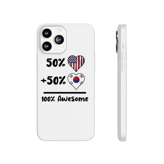 50 American 50 Korean 100 Awesome South Korea Heart Flag Phonecase iPhone | Mazezy UK