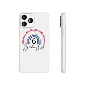 6Th Birthday Rainbow Birthday Countdown 6 Years Old Birthday Phonecase iPhone | Mazezy