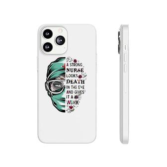 A Strong Nurse Looks Death In The Eye And Gives It A Wink Red Cross Personal Protective Equipment Flowers Phonecase iPhone | Mazezy