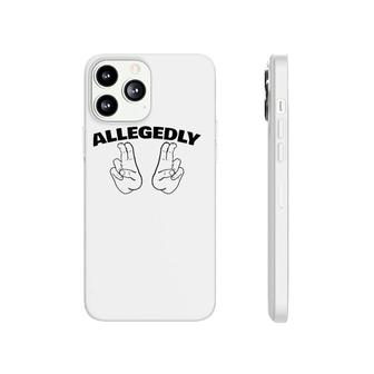 Allegedly Funny Sarcastic Hand Air Quote Tank Top Phonecase iPhone | Mazezy