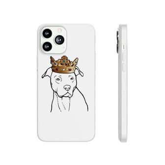 American Pit Bull Terrier Dog Wearing Crown Phonecase iPhone | Mazezy