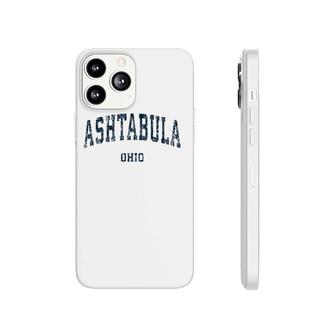 Ashtabula Ohio Oh Vintage Varsity Sports Navy Design Phonecase iPhone | Mazezy