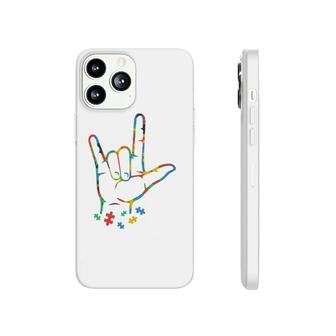 Autism Colorful Puzzle Asl Hand Sign Language Phonecase iPhone | Mazezy
