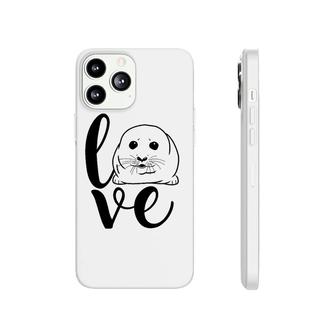 Baby Harp Seal Letter Print Love Phonecase iPhone | Mazezy
