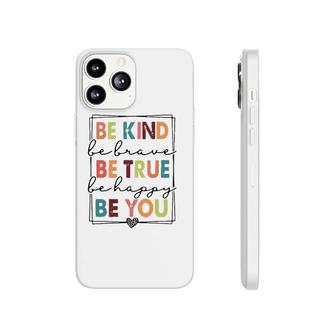 Be Kind Be Brave Be True Be Happy Be You Leopard Heart Phonecase iPhone