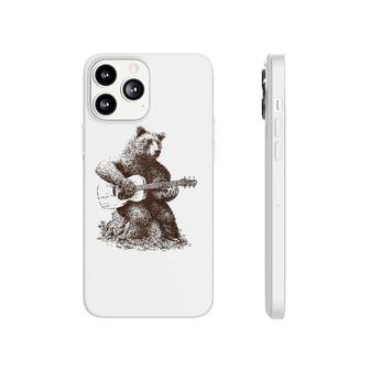 Bear-Playing Guitar For Men Women Raglan Baseball Tee Phonecase iPhone | Mazezy