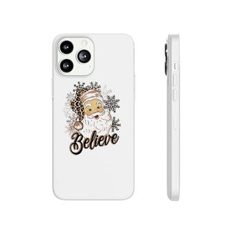 Believe Santa Christmas Cheetah Leopard Buffalo Plaid S Phonecase iPhone | Mazezy