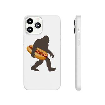 Bigfoot Carrying Hotdog Funny Sasquatch Gift Phonecase iPhone | Mazezy