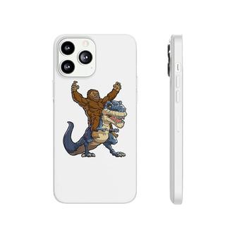 Bigfoot Sasquatch Riding Dinosaur T Rex Phonecase iPhone | Mazezy