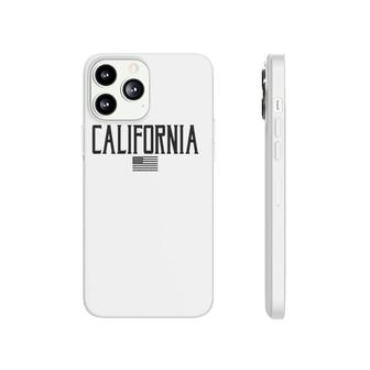 California Us Flag Vintage Text Black With Black Print Phonecase iPhone | Mazezy