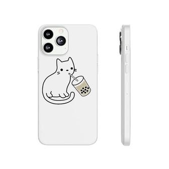 Cat Drinking Boba Milk Tea Bobalogy Phonecase iPhone | Mazezy