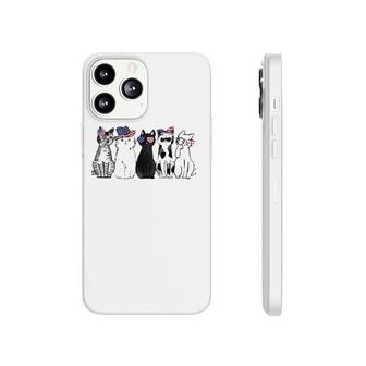 Cat Lover July 4Th Fourth Of July Funny Cats American Flag Phonecase iPhone | Mazezy