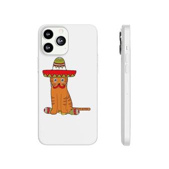 Cat Meow Sumbrero Mustache Mexican Funny Cinco De Mayo Gift Phonecase iPhone | Mazezy