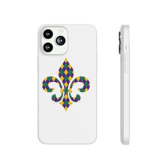 Checkered Mardi Gras Fleur De Lys Symbol Phonecase iPhone | Mazezy