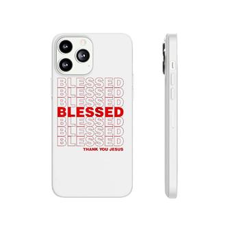 Christian Blessed Thank You Plastic Bag Christians Gift Raglan Baseball Tee Phonecase iPhone | Mazezy