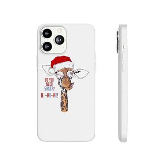 Christmas New Year Holiday , Xmas Santa Claus Giraffe Raglan Baseball Tee Phonecase iPhone | Mazezy