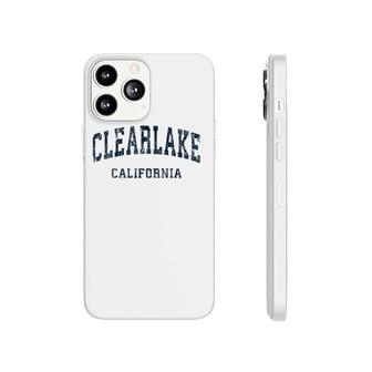 Clearlake California Ca Vintage Varsity Sports Navy Design Phonecase iPhone | Mazezy