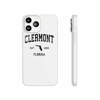 Clermont Florida Fl Vintage Sports Design Black Print Phonecase iPhone | Mazezy