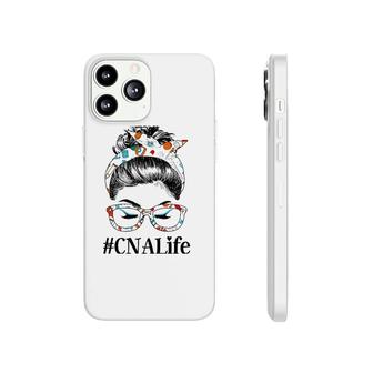 Cna Life Messy Hair Woman Bun Healthcare Worker Phonecase iPhone | Mazezy