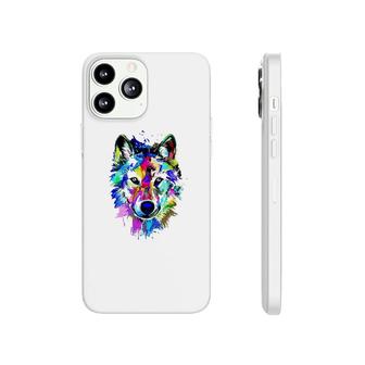 Colorful Wolf Watercolor Phonecase iPhone | Mazezy