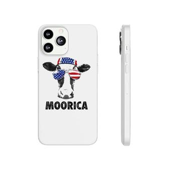 Cow 4Th Of July Moorica Merica Men Women Usa Flag Farm Phonecase iPhone | Mazezy