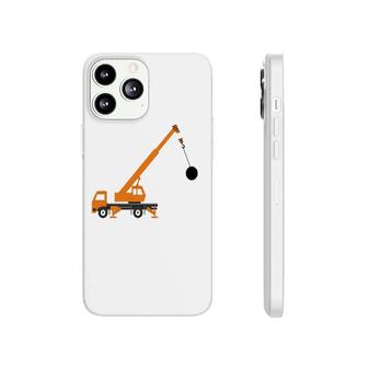Crane With Wrecking Ball Building Job Site Vehicle Phonecase iPhone | Mazezy