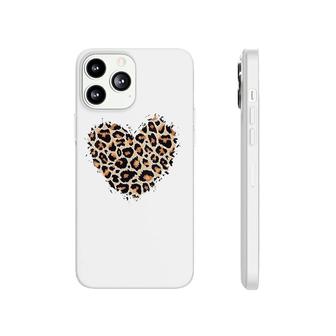 Cute Animal Print Lovers Leopard Cheetah Print Heart V-Neck Phonecase iPhone | Mazezy